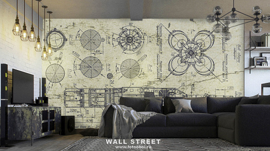 Фотообои в интерьере артикул Induction 17, ИНДУКЦИЯ / INDUCTION, Wall street Фотообои в интерьере артикул Induction 17, ИНДУКЦИЯ / INDUCTION, Wall street